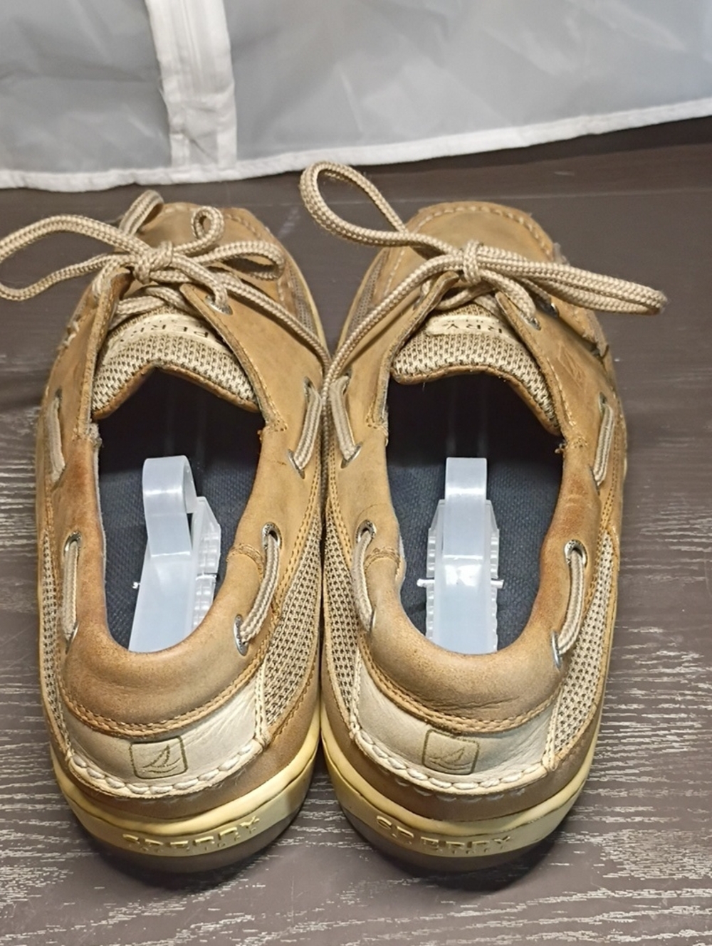 Sperry Light Brown Leather Deck Shoes Men's 10M Nearly NEW!